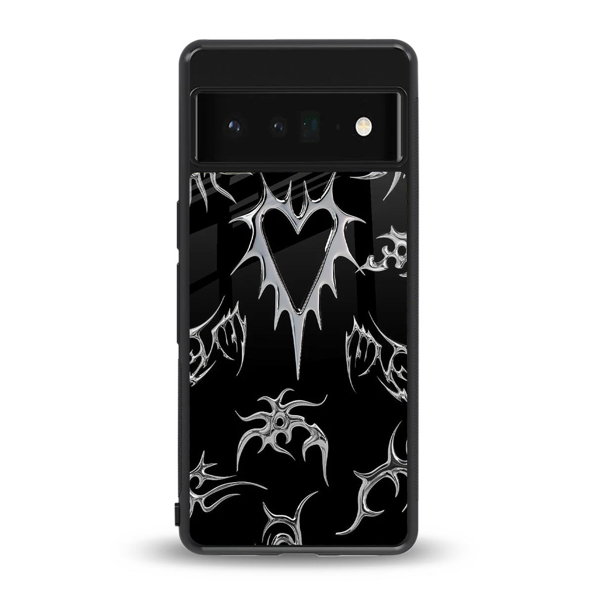 Metallic Love back phone cover | glass case for google pixel 6 pro