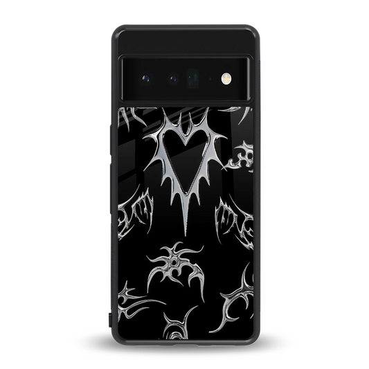 Metallic Love back phone cover | glass case for google pixel 6 pro