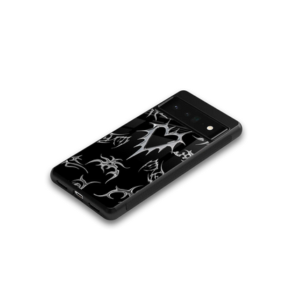 Metallic Love google pixel 6 pro mobile cover | shockproof glass phone case