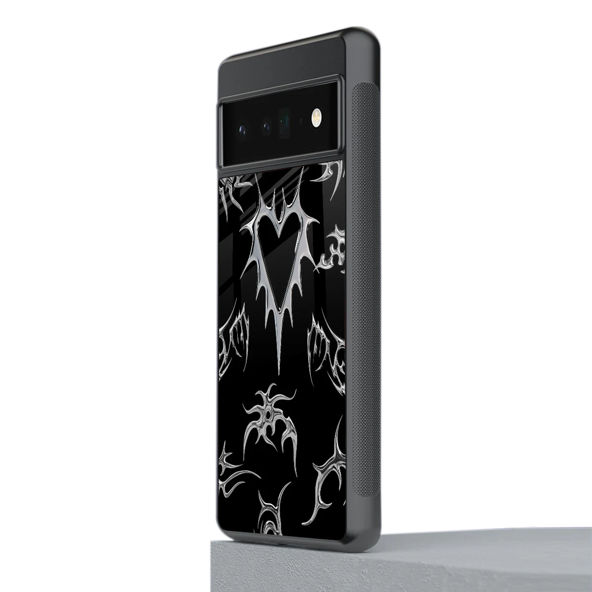 Metallic Love stylish phone case for google pixel 6 pro | glossy glass and slim fit