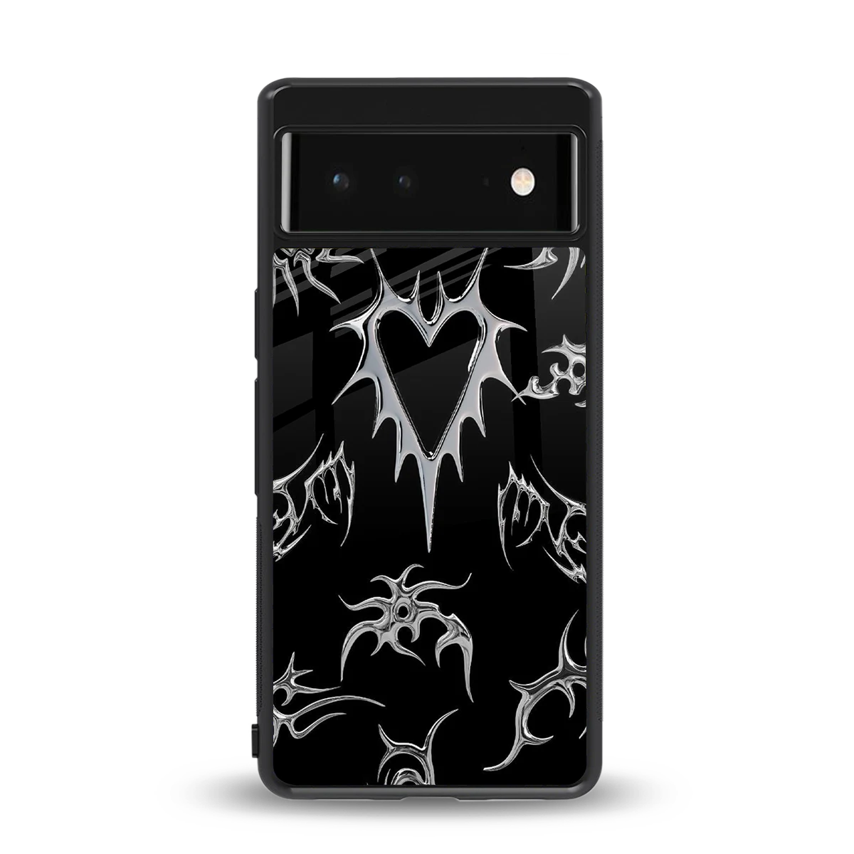Metallic Love back phone cover | glass case for google pixel 6a