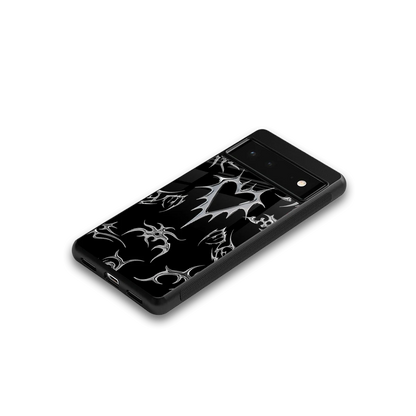 Metallic Love google pixel 6a mobile cover | shockproof glass phone case