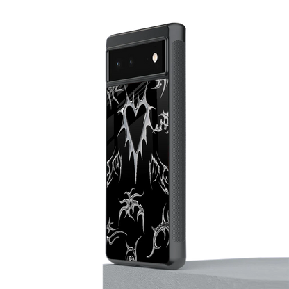 Metallic Love stylish phone case for google pixel 6 | glossy glass and slim fit