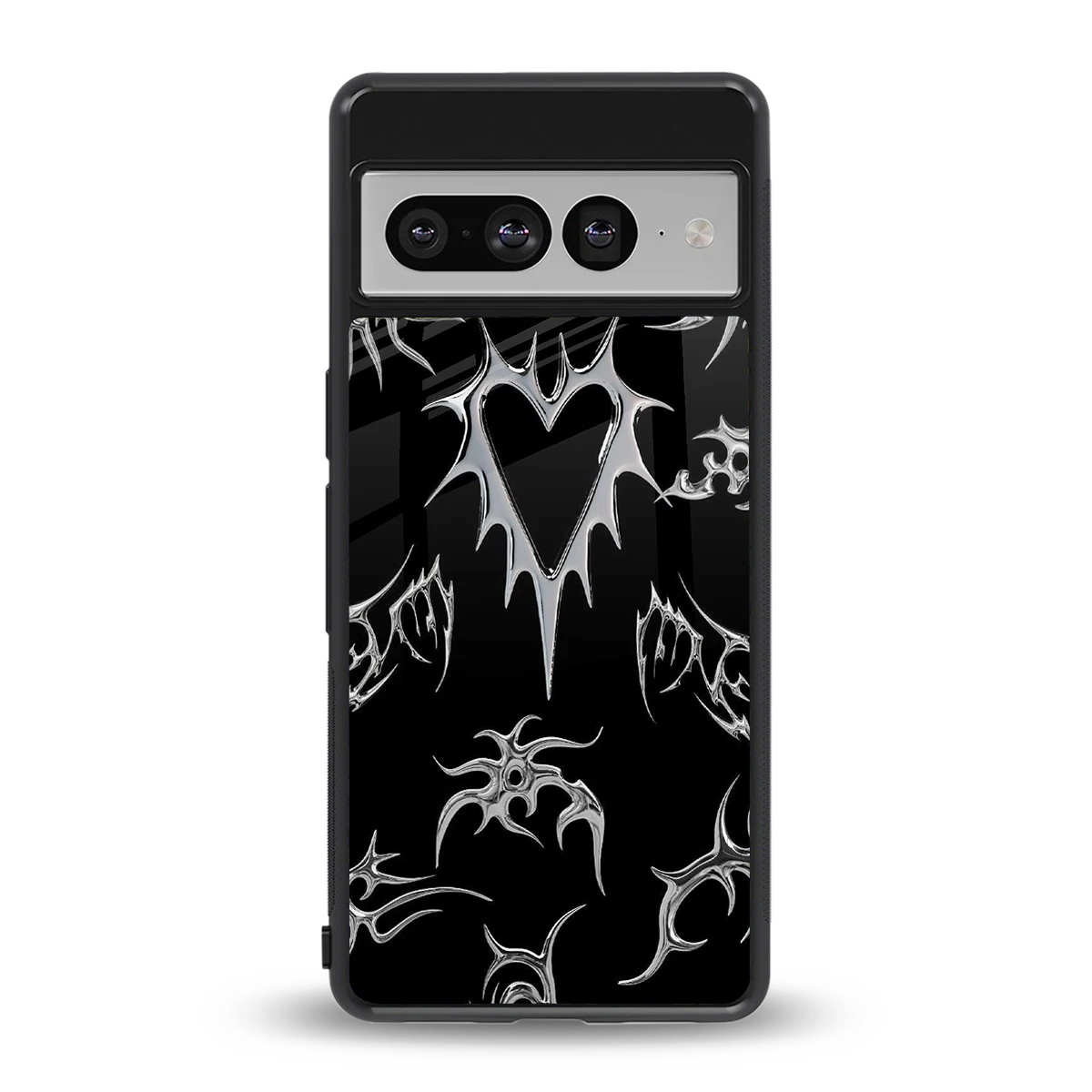 Metallic Love back phone cover | glass case for google pixel 7 pro