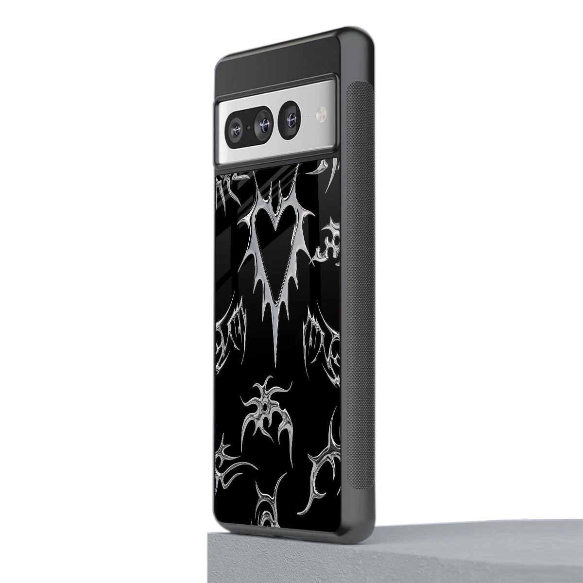 Metallic Love stylish phone case for google pixel 7 pro | glossy glass and slim fit