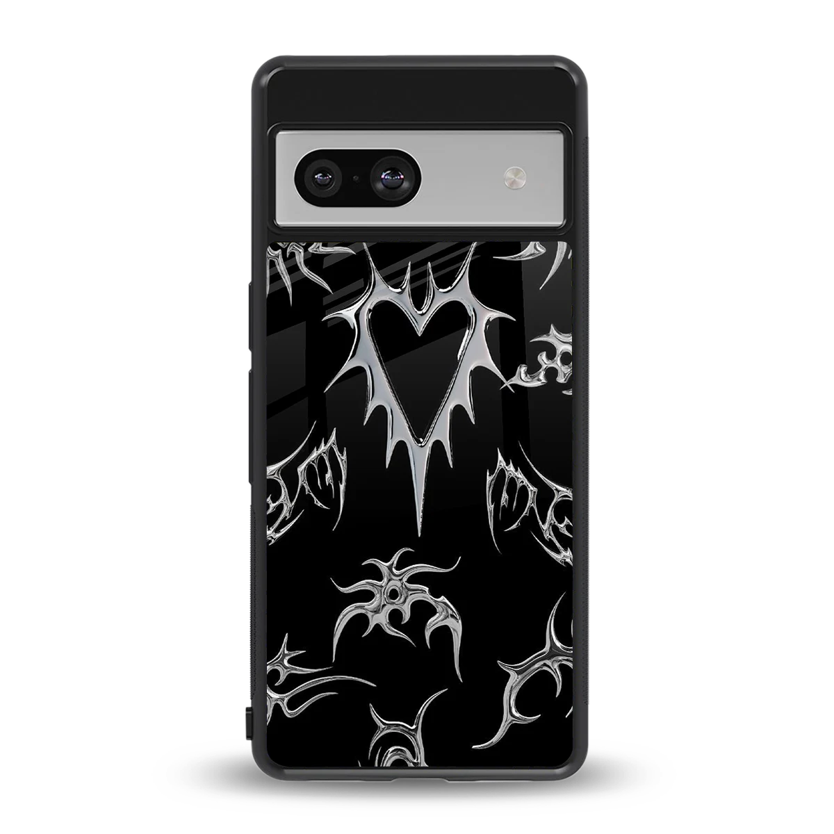 Metallic Love back phone cover | glass case for google pixel 7a
