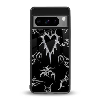 Metallic Love back phone cover | glass case for google pixel 8 pro