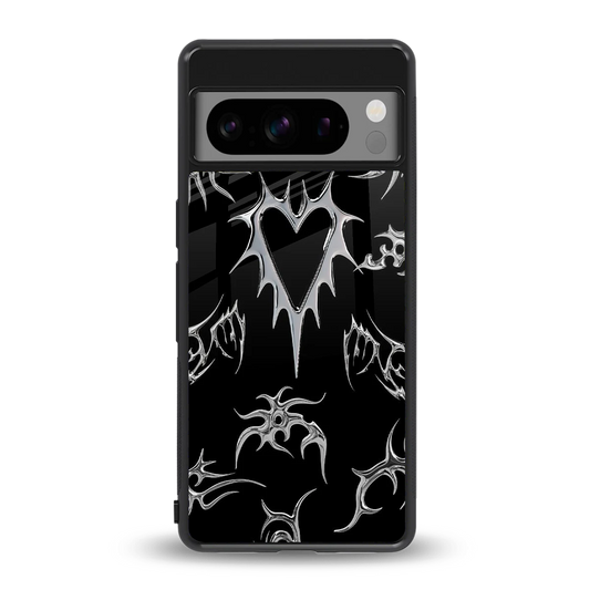 Metallic Love back phone cover | glass case for google pixel 8 pro