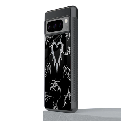 Metallic Love stylish phone case for google pixel 8 pro | glossy glass and slim fit