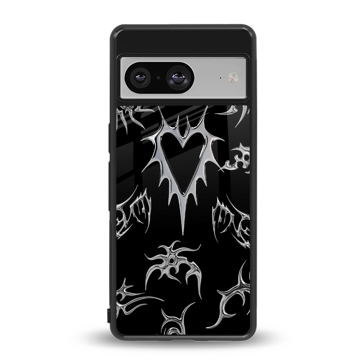 Metallic Love back phone cover | glass case for google pixel 8