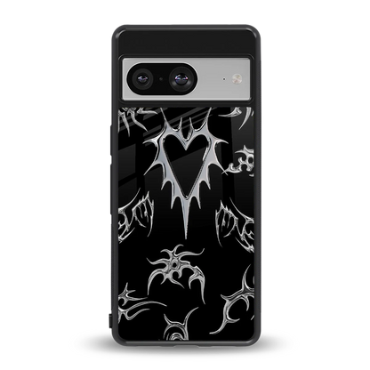Metallic Love back phone cover | glass case for google pixel 8