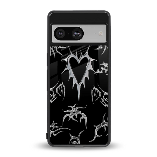 Metallic Love back phone cover | glass case for google pixel 8