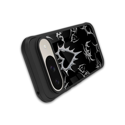 Metallic Love stylish phone case for google pixel 9 | glossy glass and slim fit