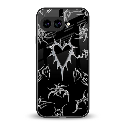Metallic Love back phone cover | glass case for google pixel 10a