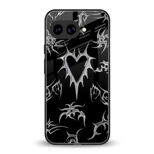 Metallic Love back phone cover | glass case for google pixel 10a