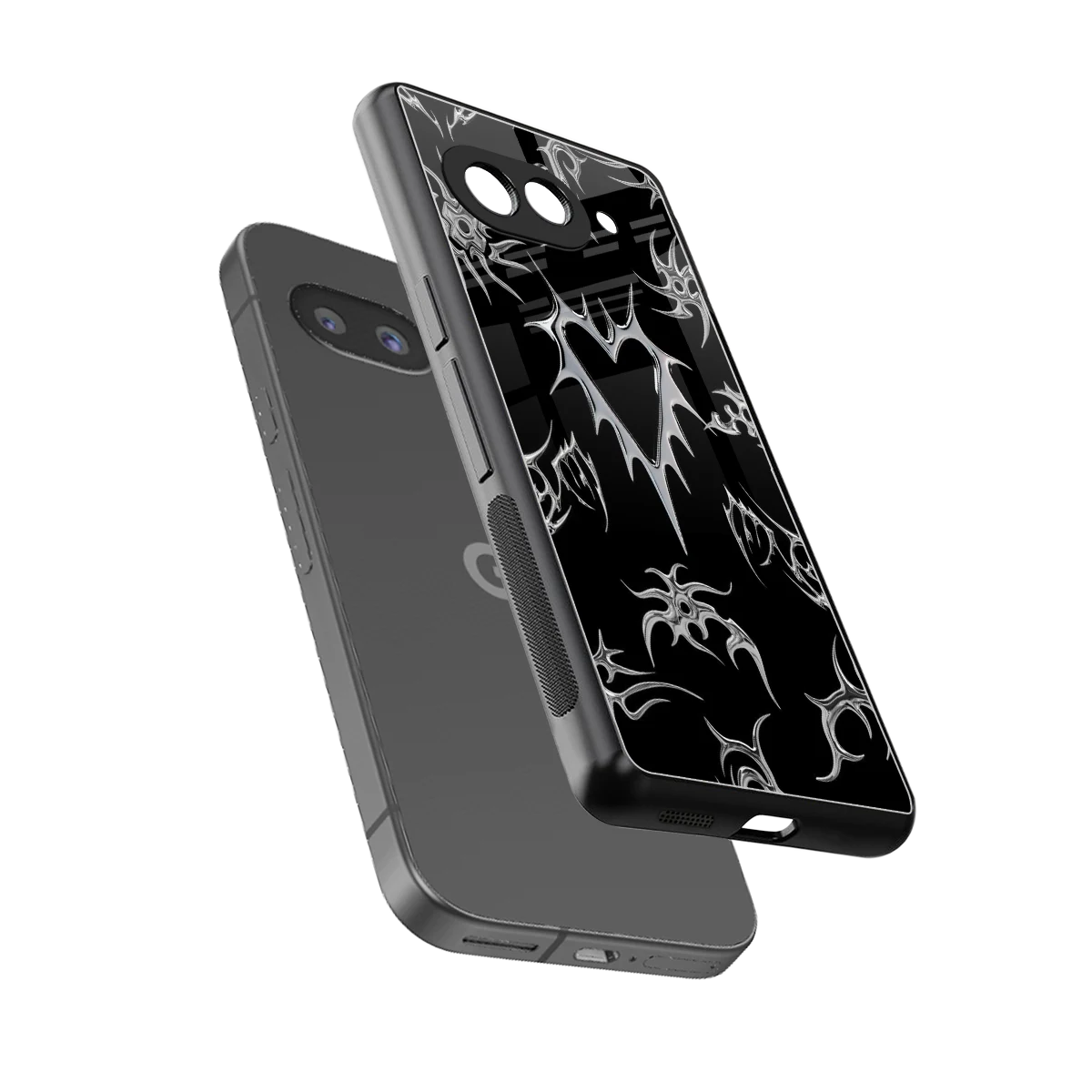 Metallic Love sleek google pixel 10a cover with tempered glass back and TPU edges