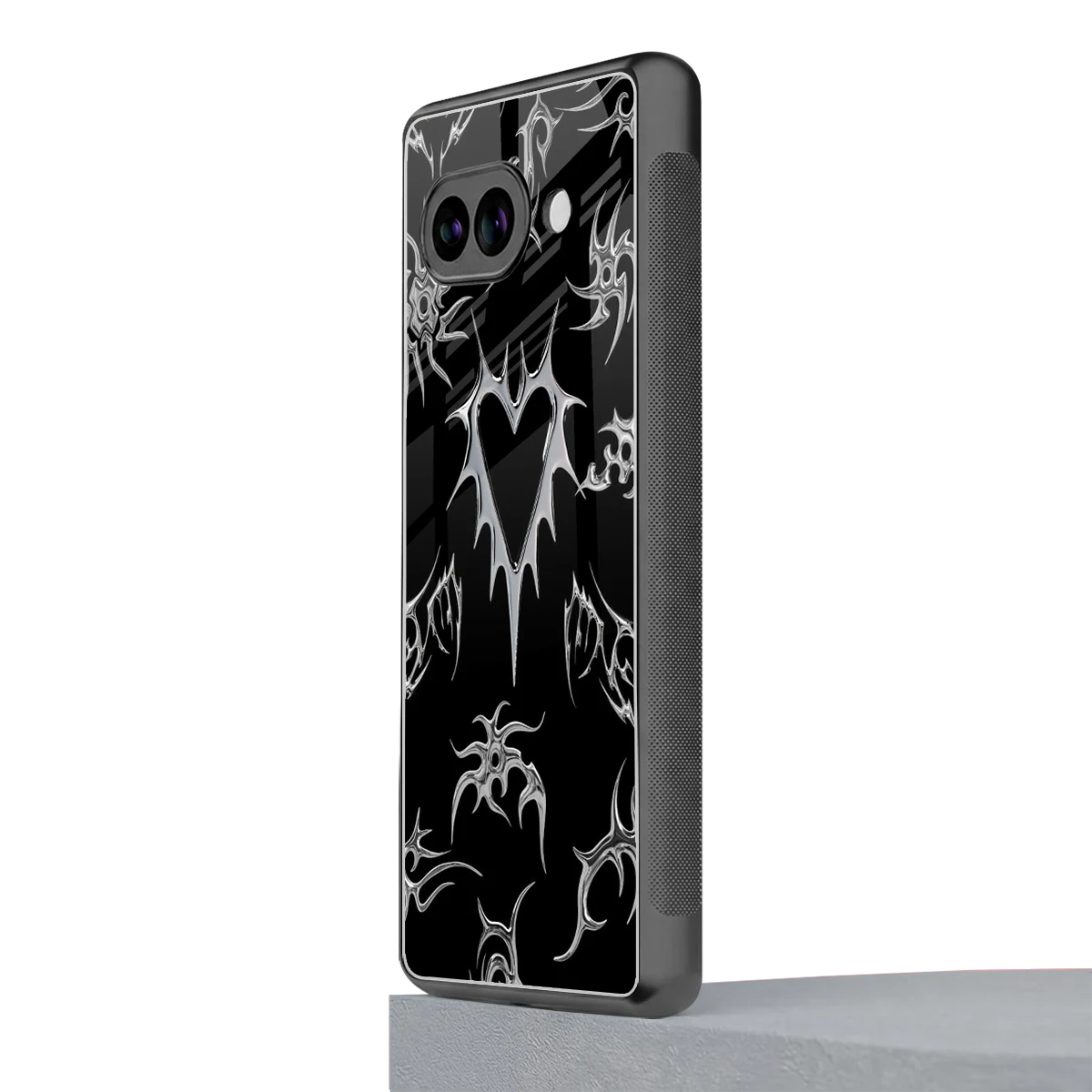 Metallic Love google pixel 10a mobile cover | shockproof glass phone case
