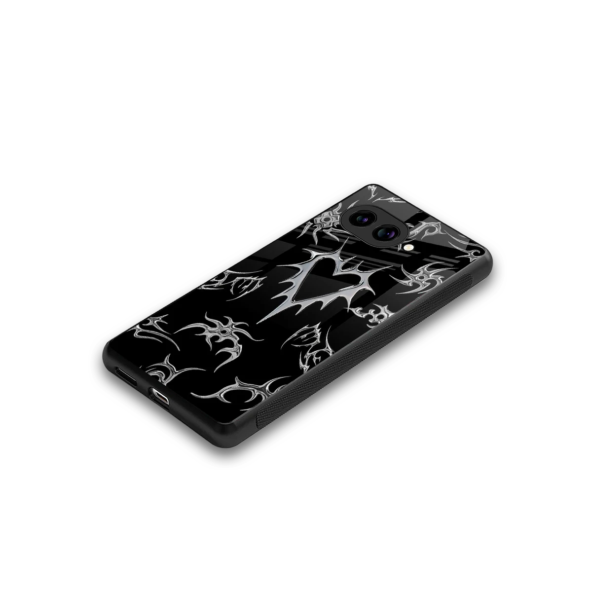 Metallic Love stylish phone case for google pixel 10a | glossy glass and slim fit