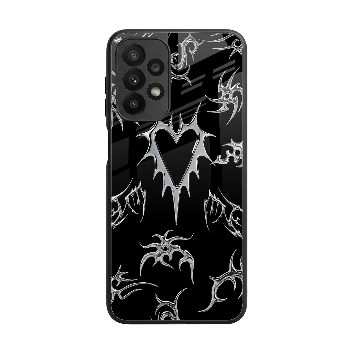 Metallic Love back phone cover | glass case for samsung galaxy a23