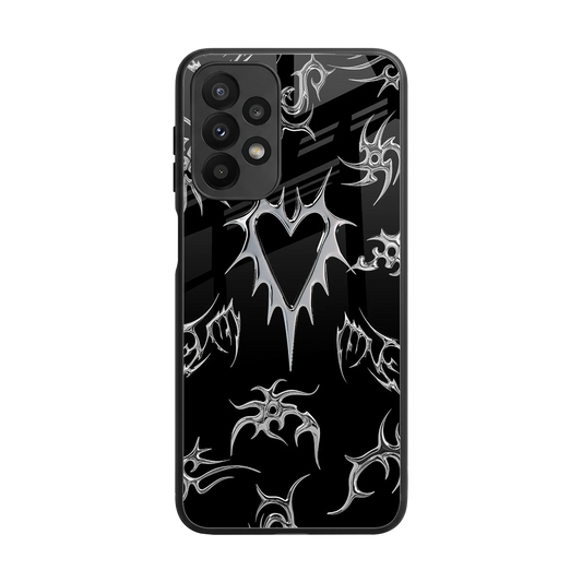 Metallic Love back phone cover | glass case for samsung galaxy a23