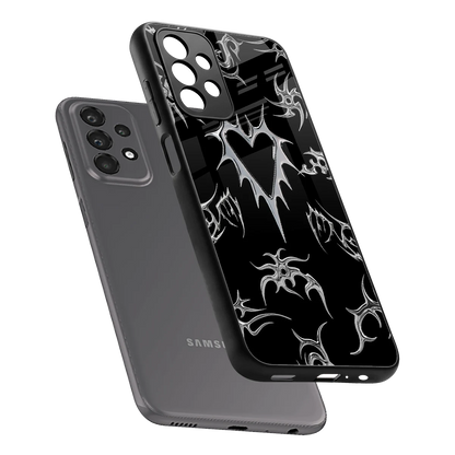 Metallic Love sleek samsung galaxy a23 cover with tempered glass back and TPU edges