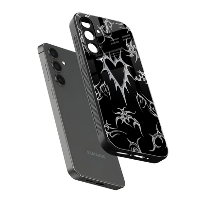 Metallic Love sleek samsung galaxy m35 5g cover with tempered glass back and TPU edges