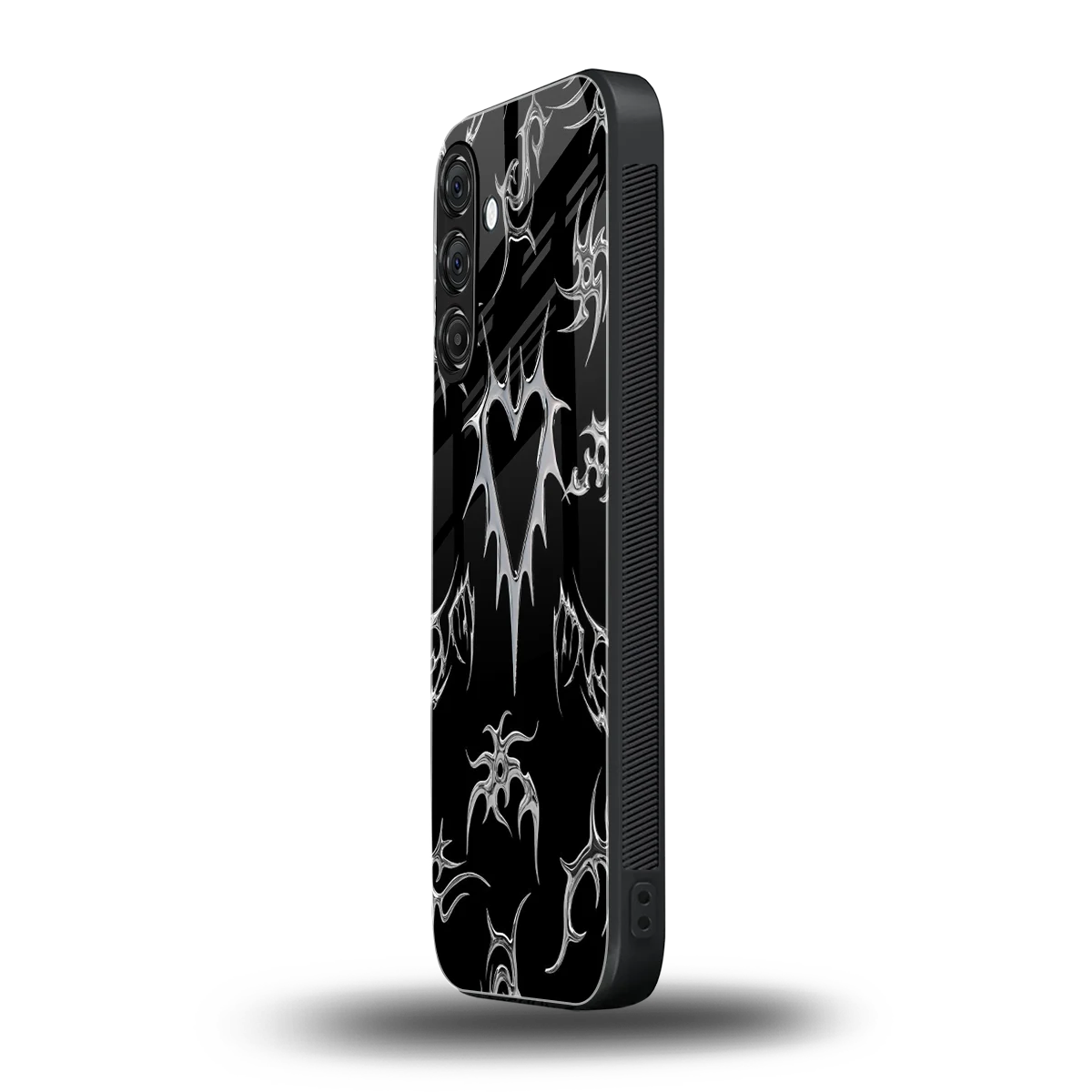 Metallic Love samsung galaxy a55 5g mobile cover | shockproof glass phone case