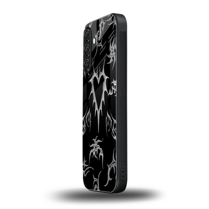 Metallic Love samsung galaxy a55 5g mobile cover | shockproof glass phone case