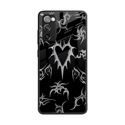 Metallic Love back phone cover | glass case for samsung galaxy s20 fe