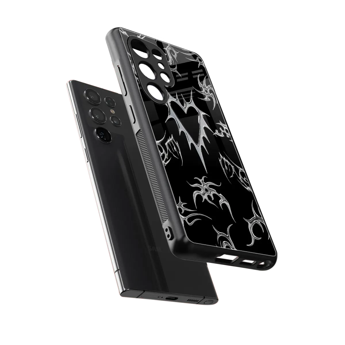 Metallic Love sleek samsung galaxy s25 ultra cover with tempered glass back and TPU edges