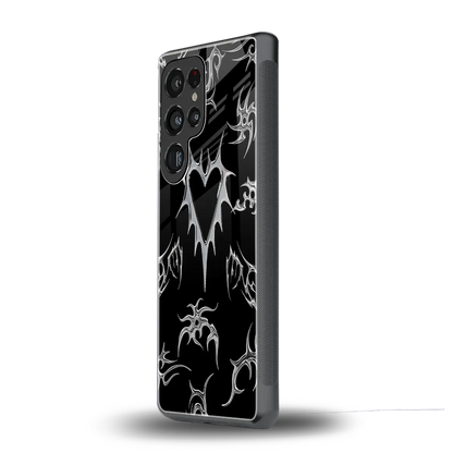 Metallic Love samsung galaxy s25 ultra mobile cover | shockproof glass phone case