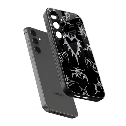 Metallic Love sleek samsung galaxy s24 cover with tempered glass back and TPU edges