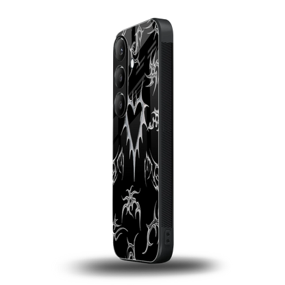 Metallic Love samsung galaxy s25 plus mobile cover | shockproof glass phone case