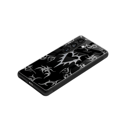 Metallic Love stylish phone case for samsung galaxy s25 | glossy glass and slim fit