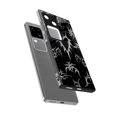 Metallic Love sleek vivo v30 cover with tempered glass back and TPU edges