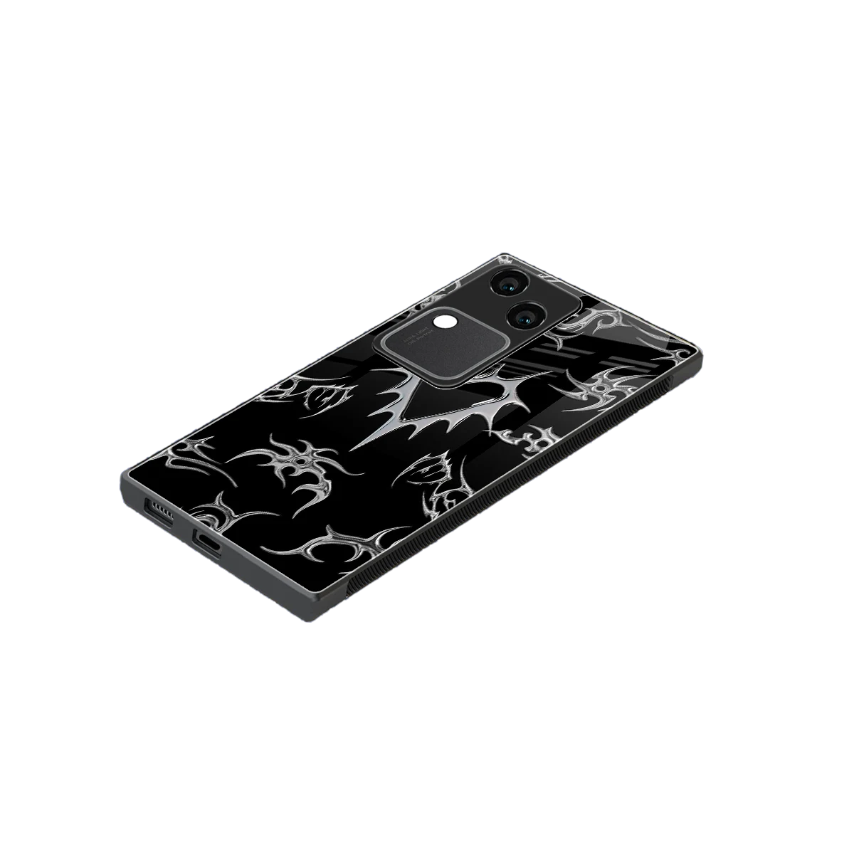 Metallic Love stylish phone case for vivo v30 | glossy glass and slim fit