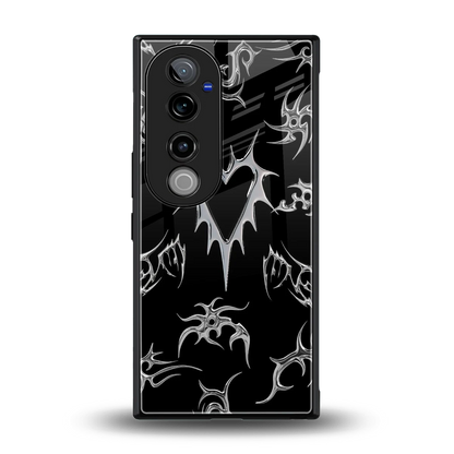Metallic Love back phone cover | glass case for vivo v40 pro