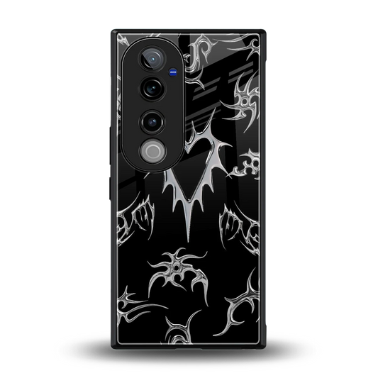 Metallic Love back phone cover | glass case for vivo v40 pro