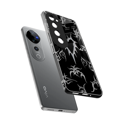 Metallic Love sleek vivo v40 pro cover with tempered glass back and TPU edges