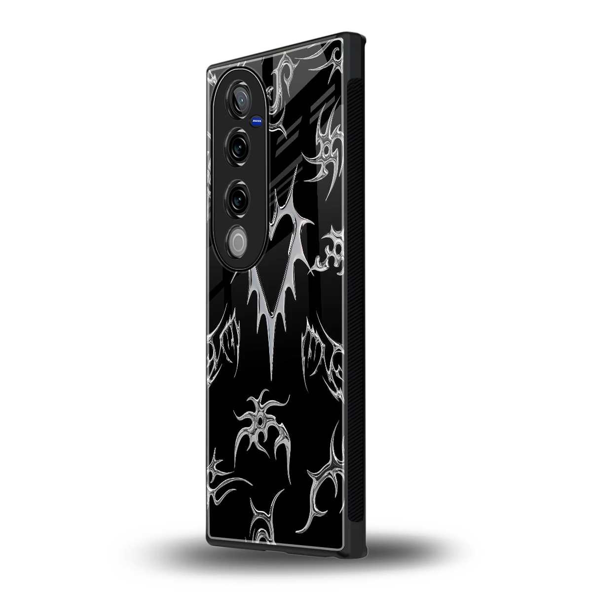 Metallic Love vivo v40 pro mobile cover | shockproof glass phone case