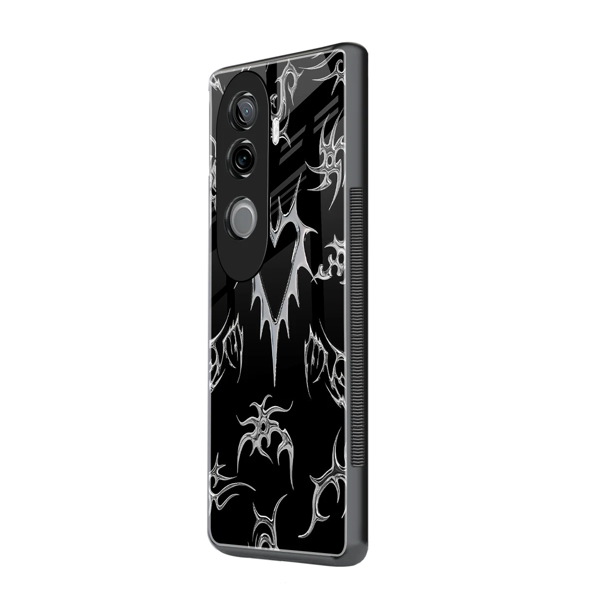 Metallic Love vivo v40e mobile cover | shockproof glass phone case
