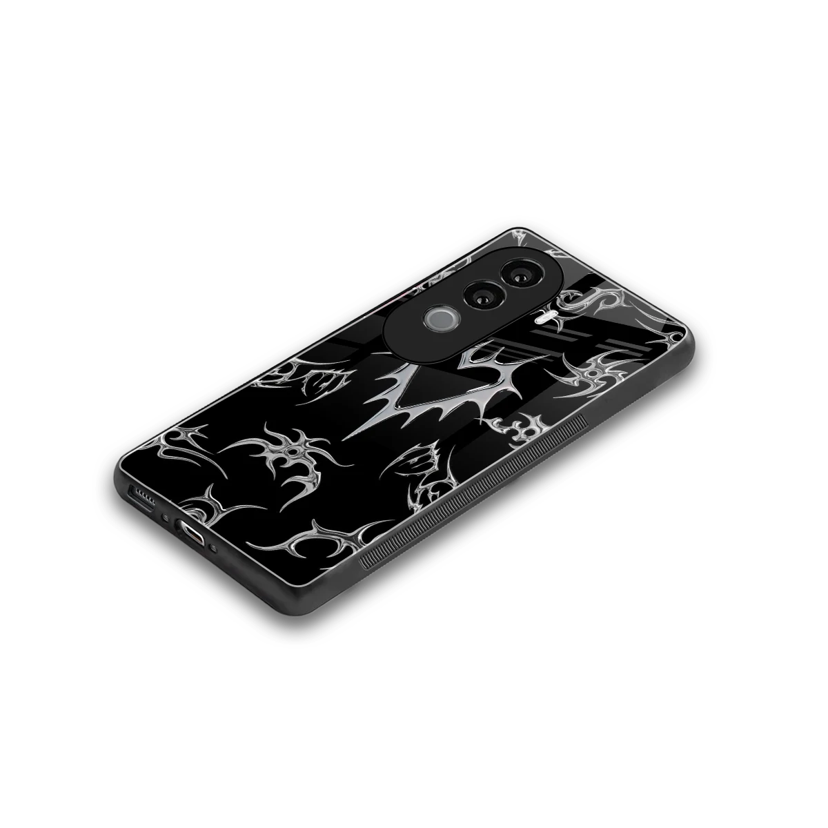 Metallic Love stylish phone case for vivo v40e | glossy glass and slim fit