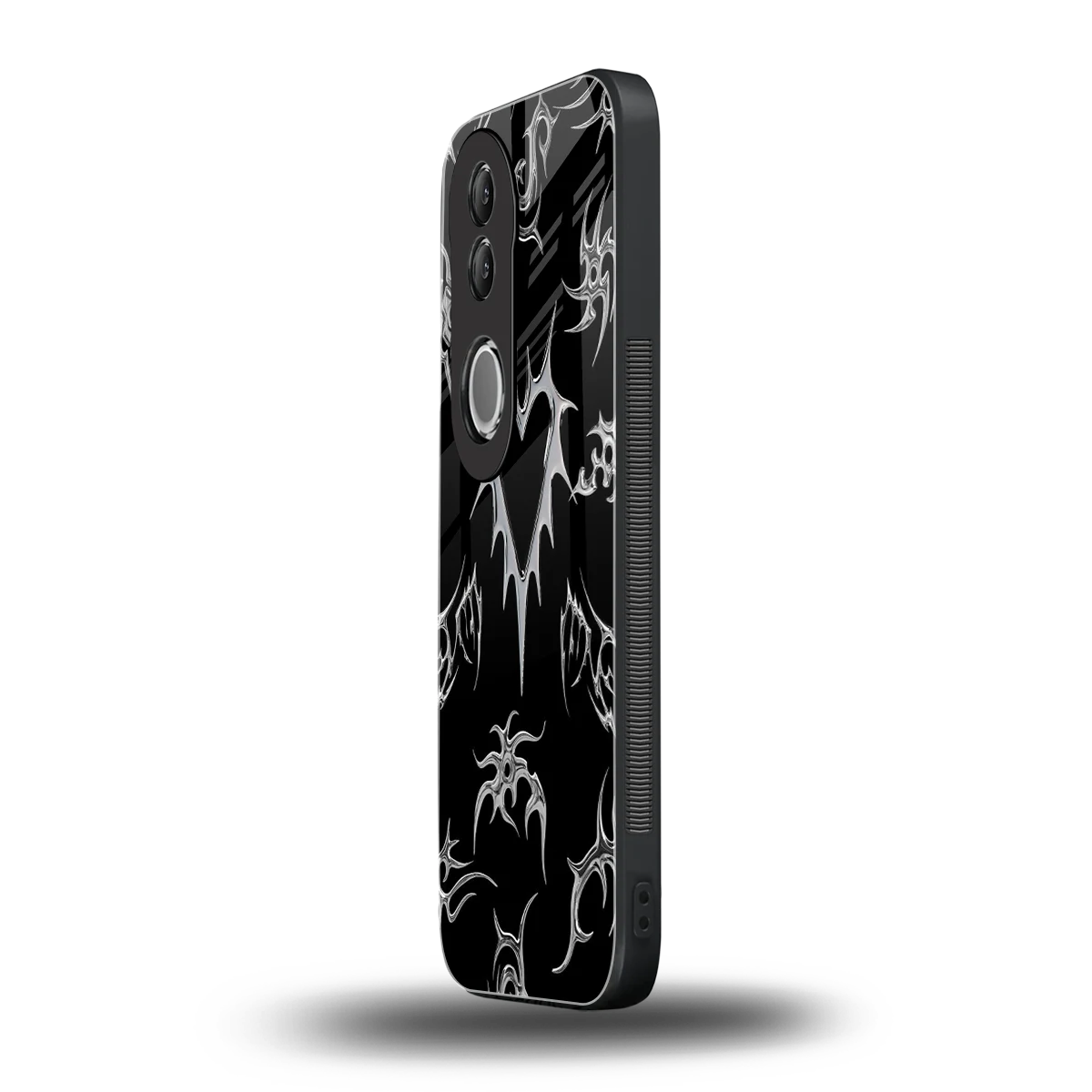 Metallic Love vivo v50 mobile cover | shockproof glass phone case