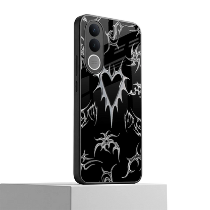 Metallic Love vivo v70 fe mobile cover | shockproof glass phone case