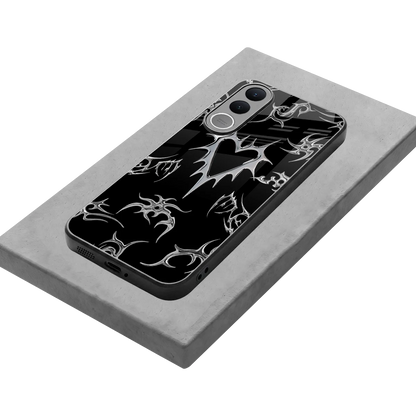 Metallic Love stylish phone case for vivo v70 fe | glossy glass and slim fit