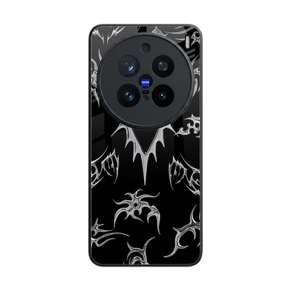 Metallic Love back phone cover | glass case for vivo x200 pro
