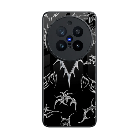 Metallic Love back phone cover | glass case for vivo x200 pro