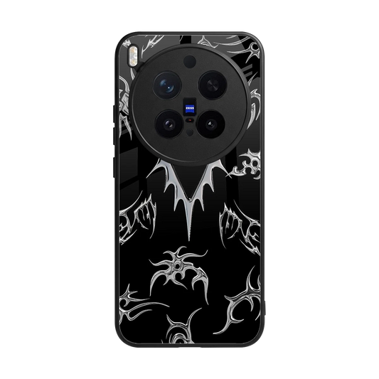Metallic Love back phone cover | glass case for vivo x300 pro