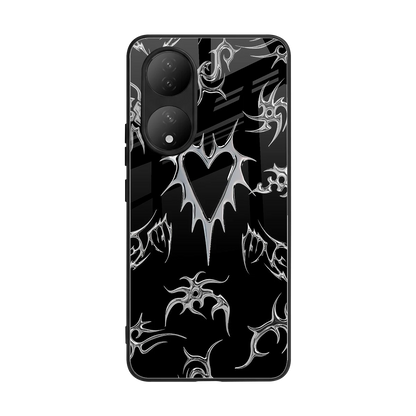 Metallic Love back phone cover | glass case for Vivo-y100