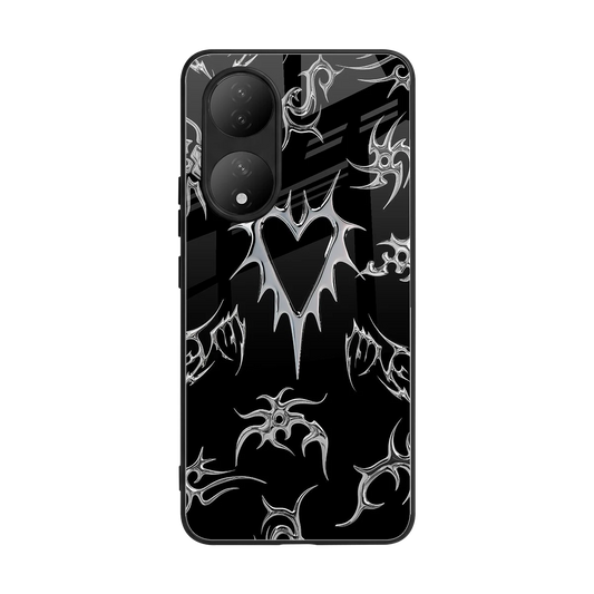 Metallic Love back phone cover | glass case for Vivo-y100